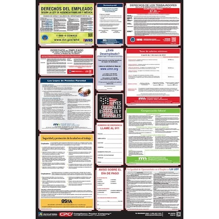 Accuform POSTERS COMBO STATE, FEDERAL AND OSHA PPG400MN PPG400MN